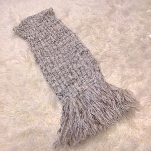 Rodier  Chunky Multicolored Fringed Scarf Made in France